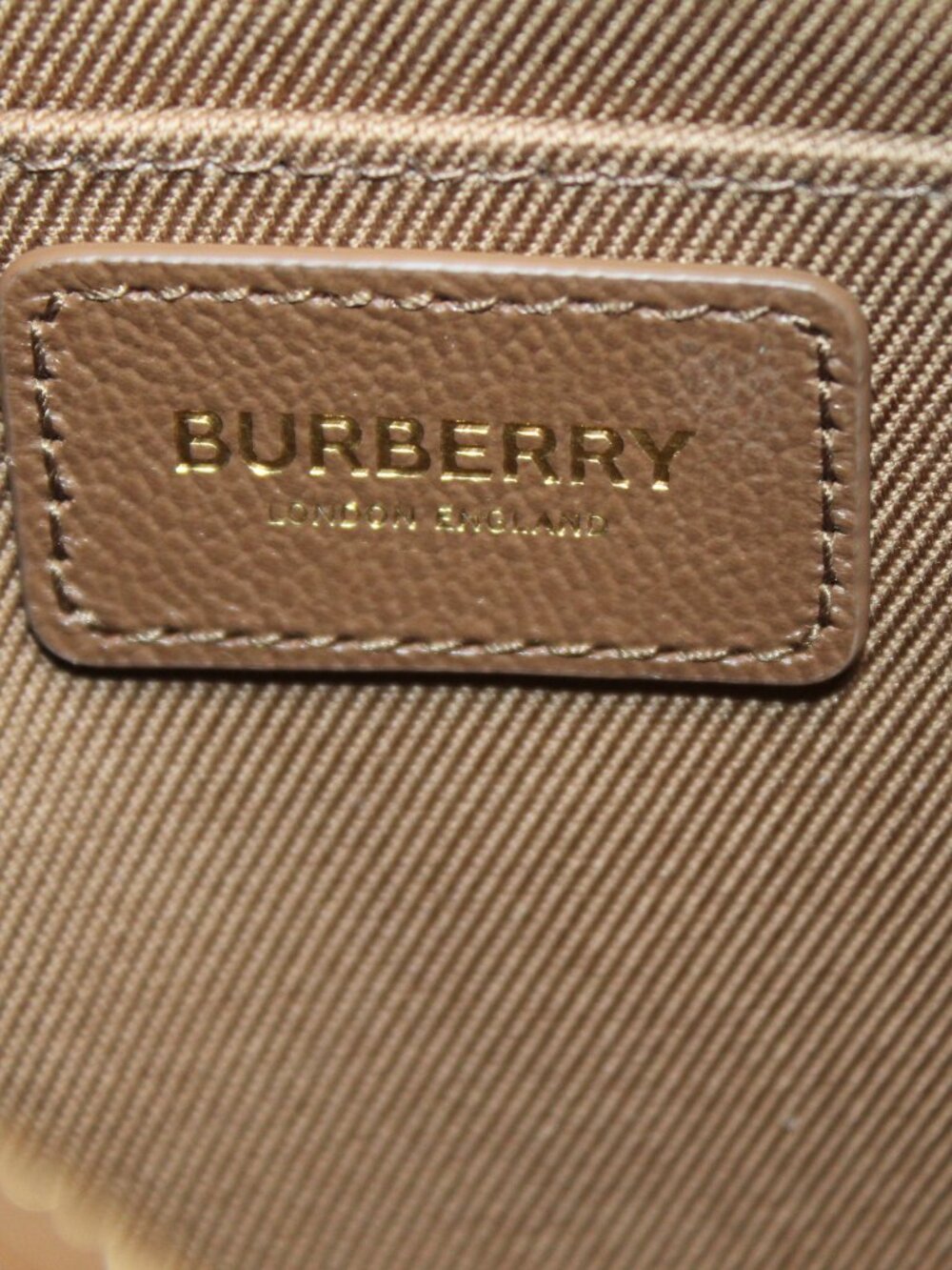 NWT Burberry Earth Check Zip Top Camera Case Crossbody Shoulder Bag - Picture 7 of 9